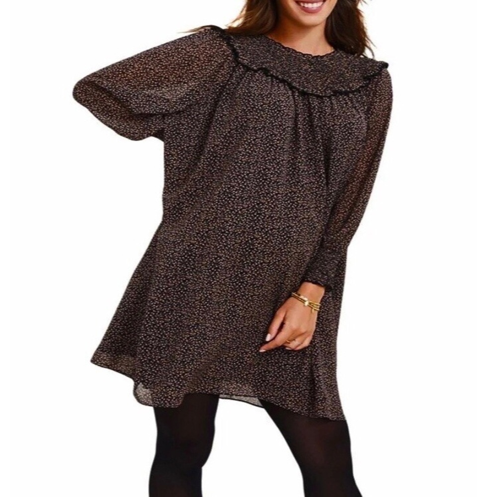 Hatch • 1 • The Athalie Dress Maternity Long Sleeve Smocked Neckline and Cuff
